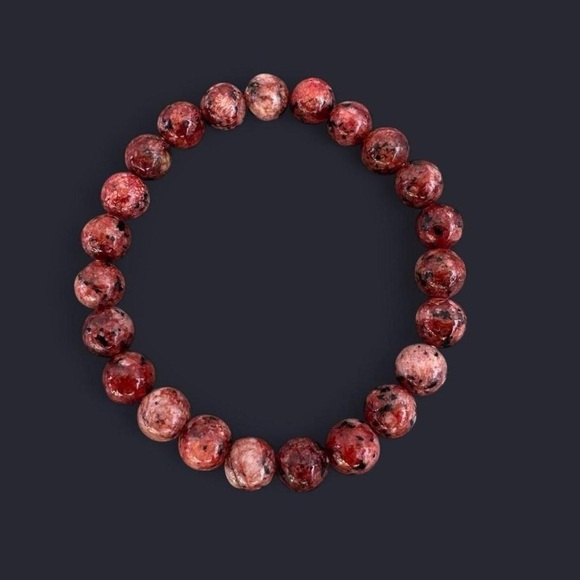 Jasper Gemstone Bead Bracelet 8mm - Picture 1 of 4